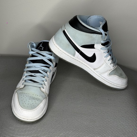 Air Jordan 1 Mid SE 'White Ice Blue' / Size 8.5 Men / Sneakers Shoes - Picture 6 of 10